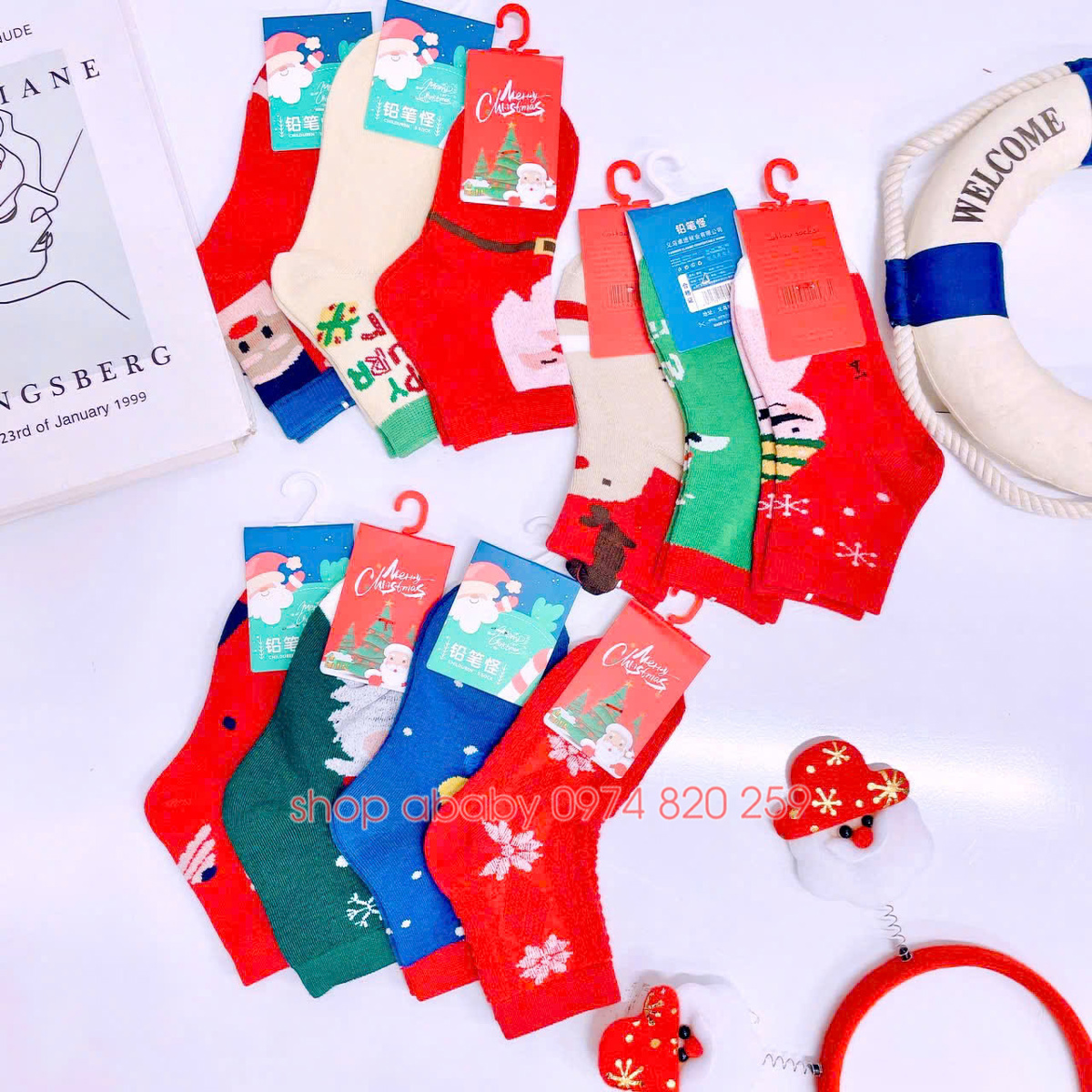 Tất Noel trơn 36205