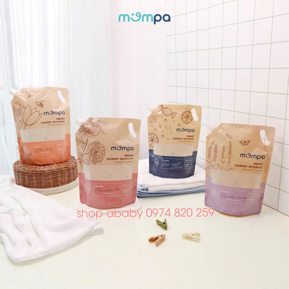 Túi nước giặt đa năng organic Mompa 2L