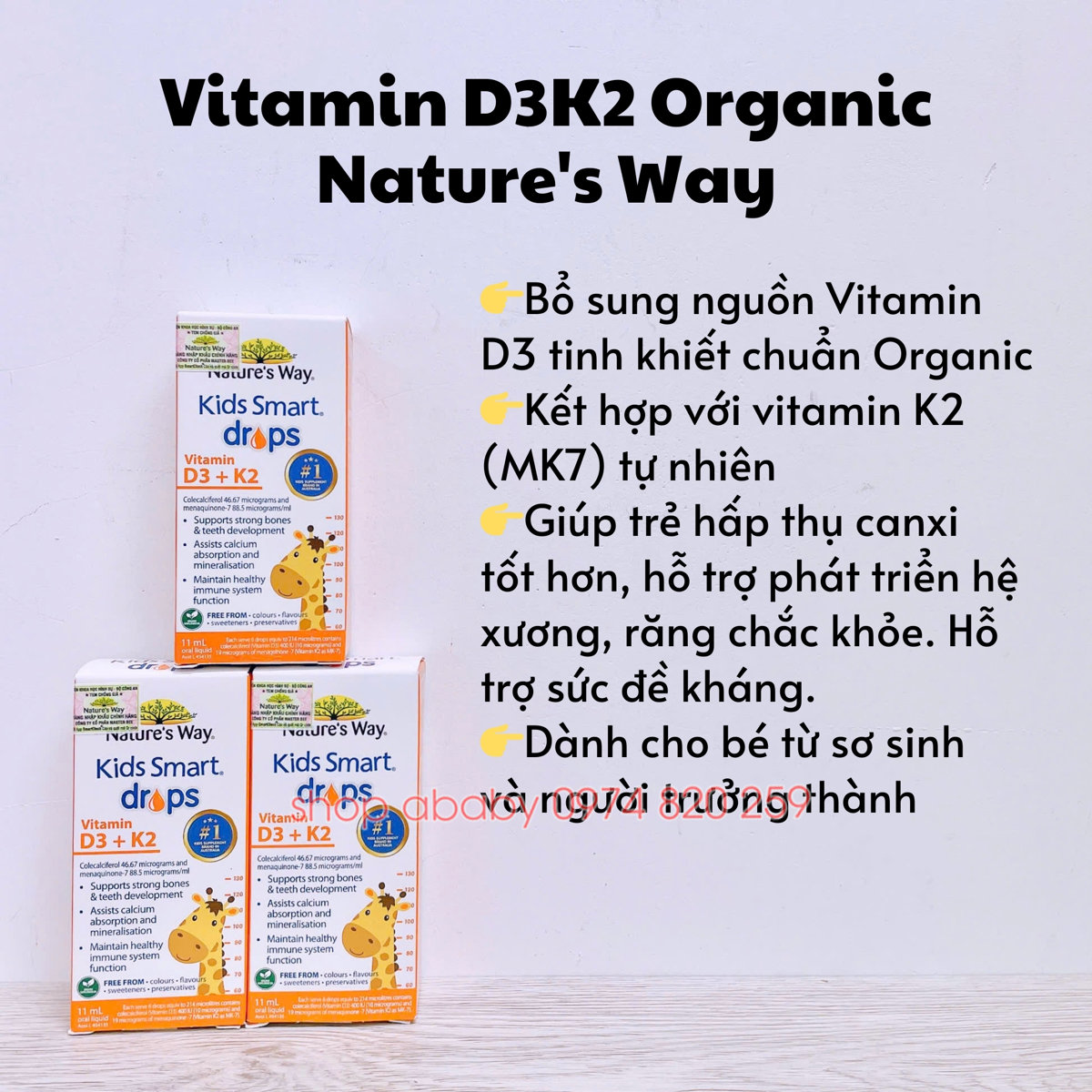 Vitamin D3K2 Organic Nature's Way (0m+)