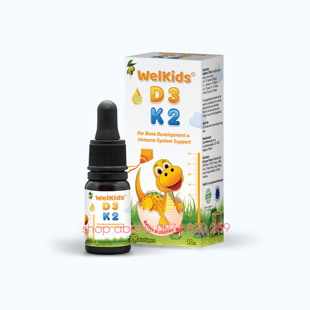 Vitamin D3K2 Wellkids 10ml (0m+)