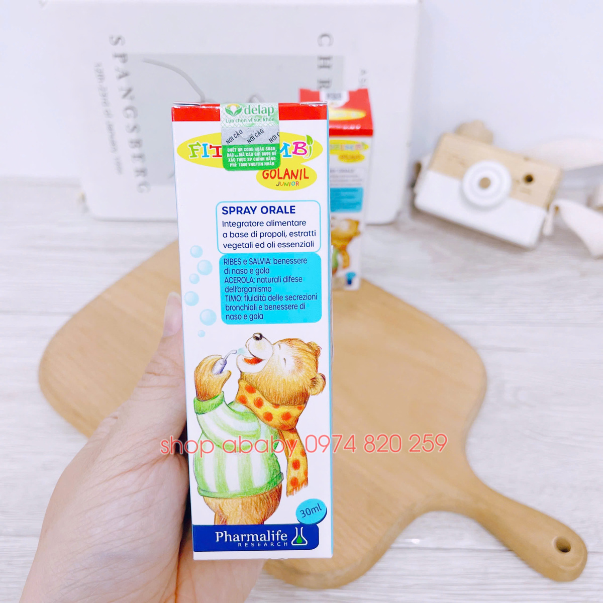 Xịt họng Golanil Junior Fitobimbi 30ml (3y+)