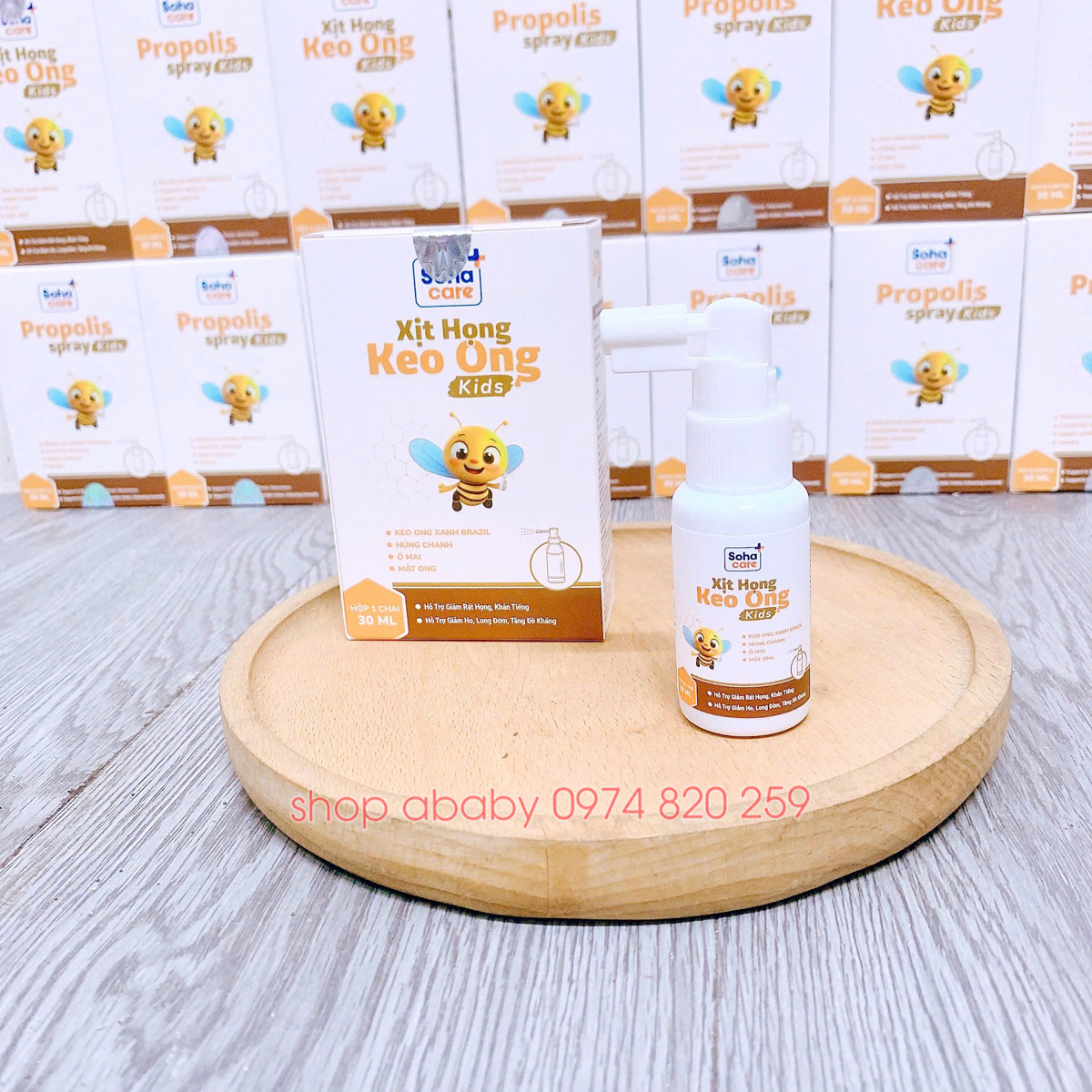 Xịt họng keo ong Sohacare (1y+)