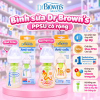 Bình sữa Dr Brown's PPSU cổ rộng