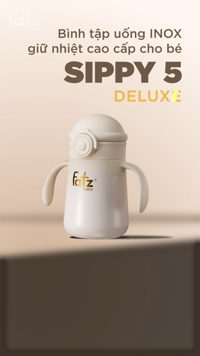 Bình tập uống inox giữ nhiệt Sippy 5 DELUXE FB0268XH