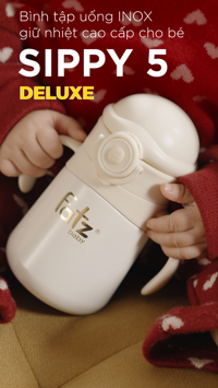 Bình tập uống inox giữ nhiệt Sippy 5 DELUXE FB0268XH