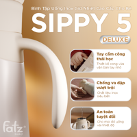 Bình tập uống inox giữ nhiệt Sippy 5 DELUXE FB0268XH