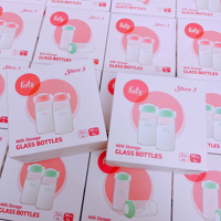 Bộ 2 bình trữ sữa thủy tinh Fatzbaby FB015