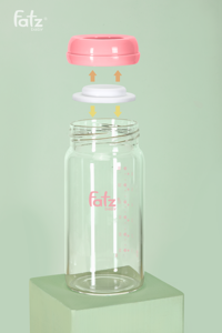 Bộ 2 bình trữ sữa thủy tinh Fatzbaby FB015
