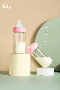 Bộ 2 bình trữ sữa thủy tinh Fatzbaby FB015
