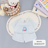 Bộ cộc tay cài vai petit Unchi