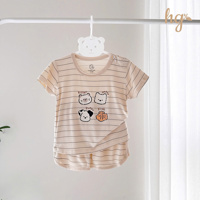 Bộ cộc tay kẻ cài vai petit HG 61986