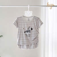 Bộ cộc tay kẻ cài vai petit HG 61986