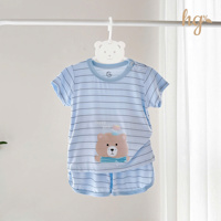 Bộ cộc tay kẻ cài vai petit HG 61986