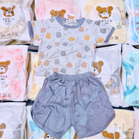 Bộ cộc tay thun lạnh bé gấu 60057