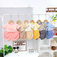 Bộ cộc tay thun lạnh bé gấu 60057