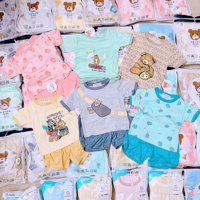 Bộ cộc tay thun lạnh bé gấu 60057