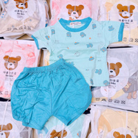 Bộ cộc tay thun lạnh bé gấu 60057