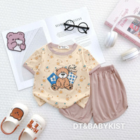 Bộ cộc tay thun lạnh bé gấu 60057