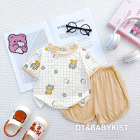 Bộ cộc tay thun lạnh bé gấu 60057