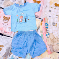 Bộ cộc tay thun lạnh bé gấu 60057