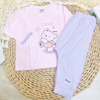 Bộ dài tay cài lệch AValer 25AV143 (size NB)