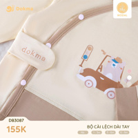 Bộ dài tay cài lệch Dokma DB3087 (size NB)