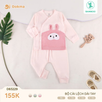 Bộ dài tay cài lệch Dokma DB3229 (size NB)