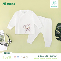 Bộ dài tay cài lệch Dokma DB3319 (size NB)