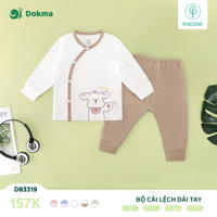 Bộ dài tay cài lệch Dokma DB3319 (size NB)
