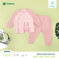 Bộ dài tay cài lệch Dokma DB3319 (size NB)