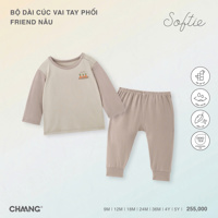 Bộ dài tay cúc vai phối Friend