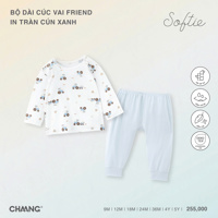 Bộ dài tay cúc vai phối Friend