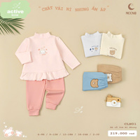 Bộ nỉ nhung cổ 3cm Moon CLN01