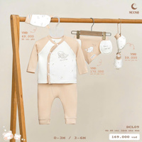 Bộ sơ sinh cài lệch Moon DCL09 (3-6M)