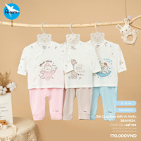 Bộ sơ sinh cài lệch phối màu Avaler 26AV031-024