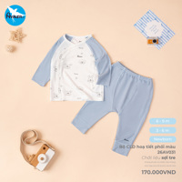 Bộ sơ sinh cài lệch phối màu Avaler 26AV031-024