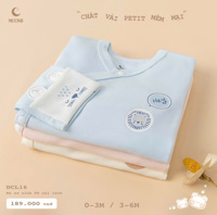 Bộ sơ sinh dài tay cài lệch Moon DCL16