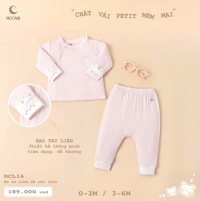 Bộ sơ sinh dài tay cài lệch Moon DCL16