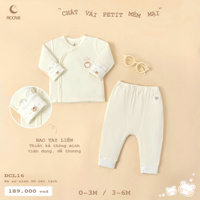 Bộ sơ sinh dài tay cài lệch Moon DCL16