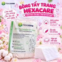 Bông tẩy trang đa năng Hexacare 200 miếng (8x10cm)