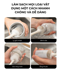 Cọ bình sữa núm ty silicon Mother-K