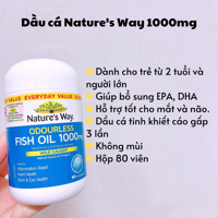 Dầu cá Nature’s Way 1000mg 80 viên