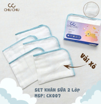 Gói 10 khăn sữa 2 lớp Chiu chiu