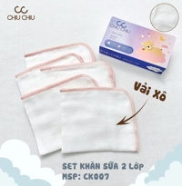 Gói 10 khăn sữa 2 lớp Chiu chiu