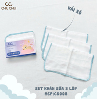 Gói 10 khăn sữa 3 lớp Chiu chiu