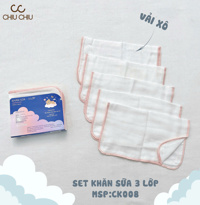 Gói 10 khăn sữa 3 lớp Chiu chiu