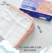 Gói 10 khăn sữa 3 lớp Chiu chiu