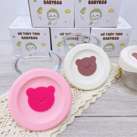 Hộp trữ đồ ăn thủy tinh Babyboo tròn 210ml