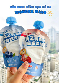 Lốc 4 túi sữa chua uống A2 Wonder Miao (1y+)