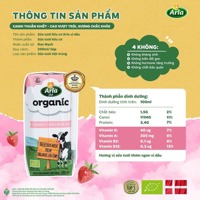 Lốc 6 hộp sữa tươi hữu cơ Arla vị dâu 200ml (1y+) (thùng 12 hộp)